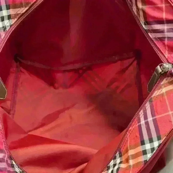 🔥🔥 Burberry Blue Label XL Red Plaid Tote & COA EUC! - Picture 7 of 7